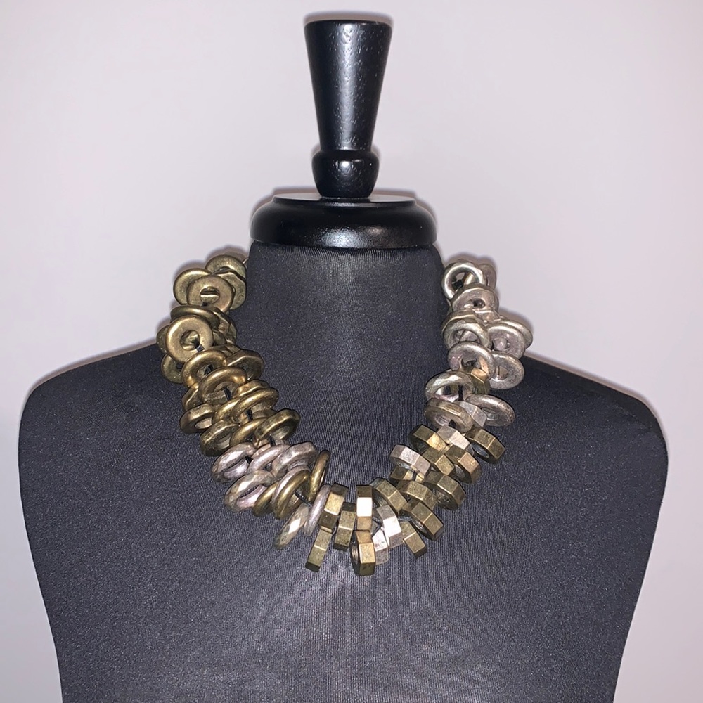 Statement Bolt Link Necklace